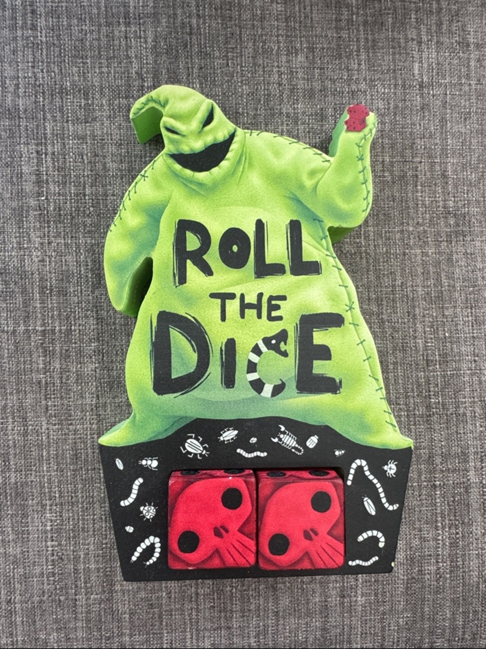 Spirit Halloween Oogie Boogie Roll the Dice Nightmare Before Christmas wood